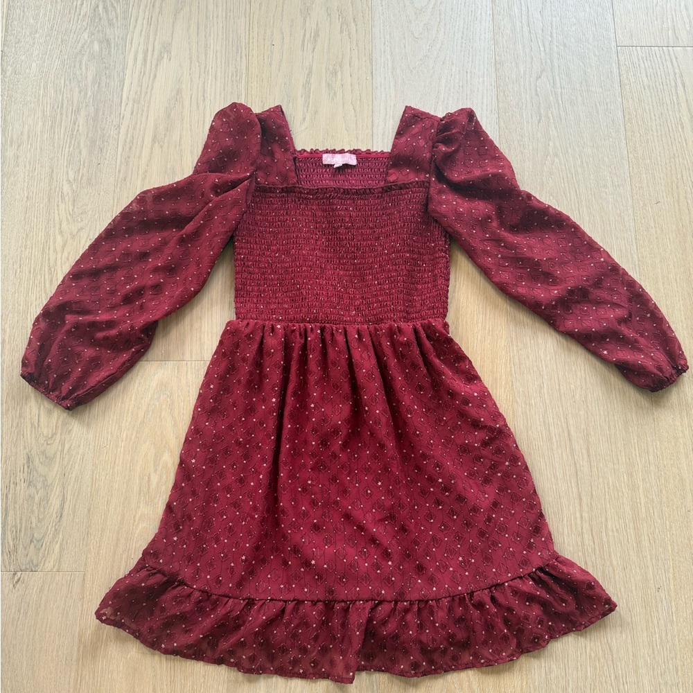 Elegant Burgundy BCBG Girls Dress